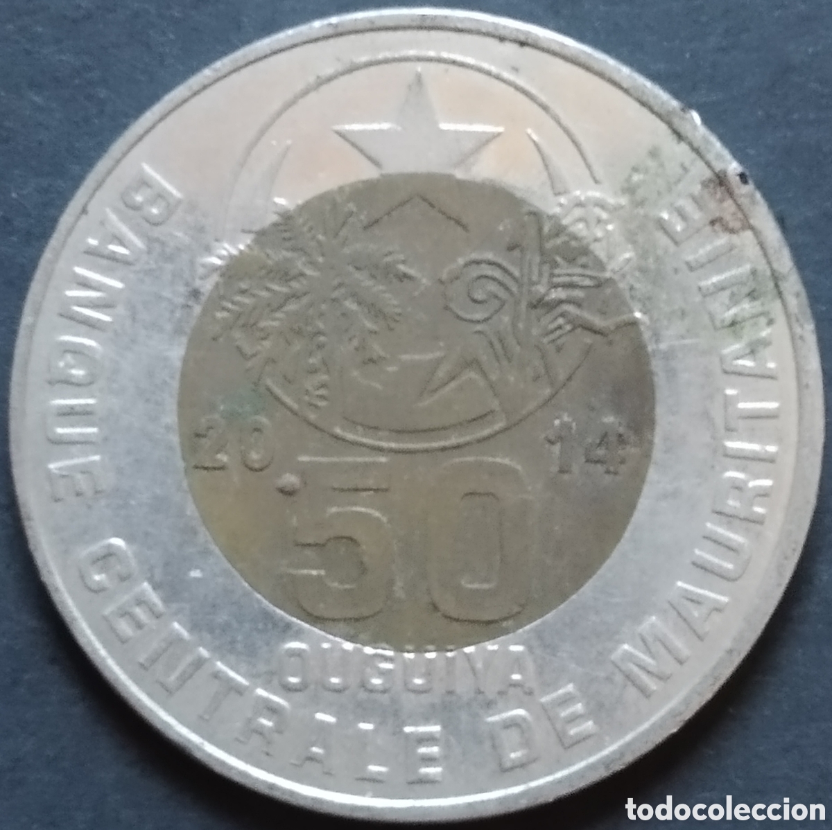 Monedas antiguas de &Aacute;frica: MONEDA - MAURITANIA 50 UGUIYA 2014