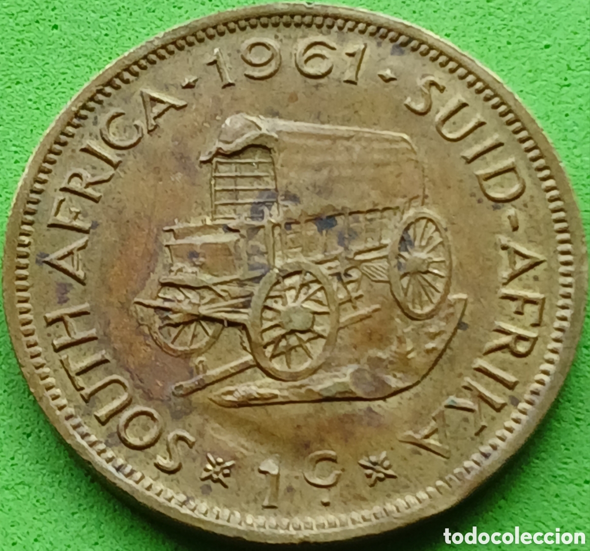 Monedas antiguas de &Aacute;frica: South &Aacute;frica 1 cent 1961 km#57