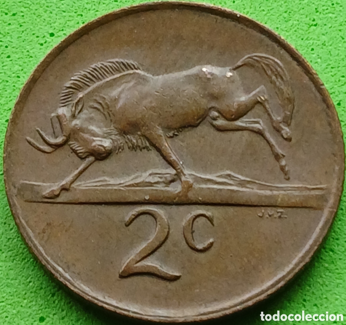 Monedas antiguas de &Aacute;frica: South &Aacute;frica 2 cents 1976 km#92 J.J.Fouch&eacute;