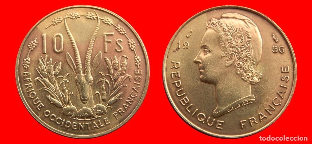 Monedas antiguas de &Aacute;frica: 10 FRANCOS 1956 AFRICA OCCIDENTAL FRANCESA-153741