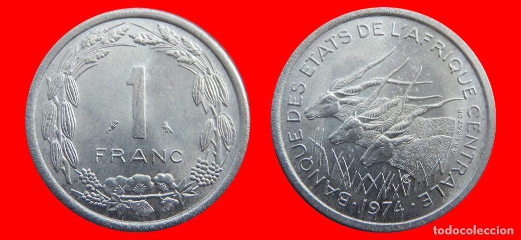 Monedas antiguas de &Aacute;frica: 1 FRANCO 1974 ESTADO AFRICA CENTRAL-153742