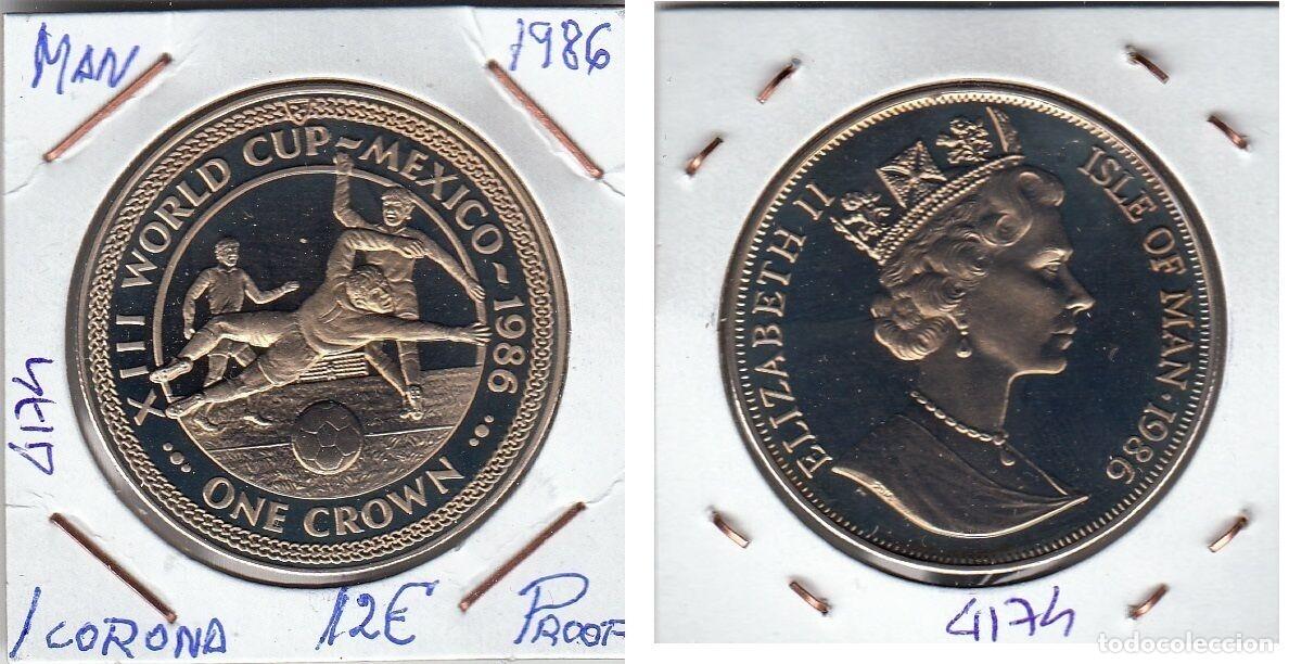 Monedas antiguas de &Aacute;frica: E4174 MONEDA ISLA DE MAN 1 CORONA 1986 PROOF