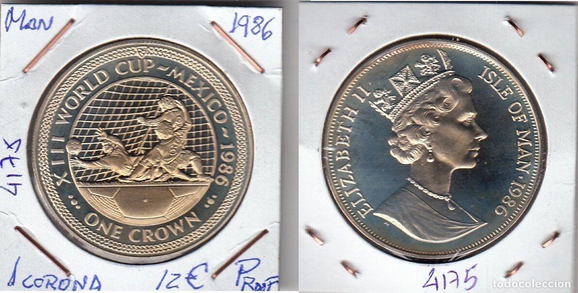Monedas antiguas de &Aacute;frica: E4175 MONEDA ISLA DE MAN 1 CORONA 1986 PROOF