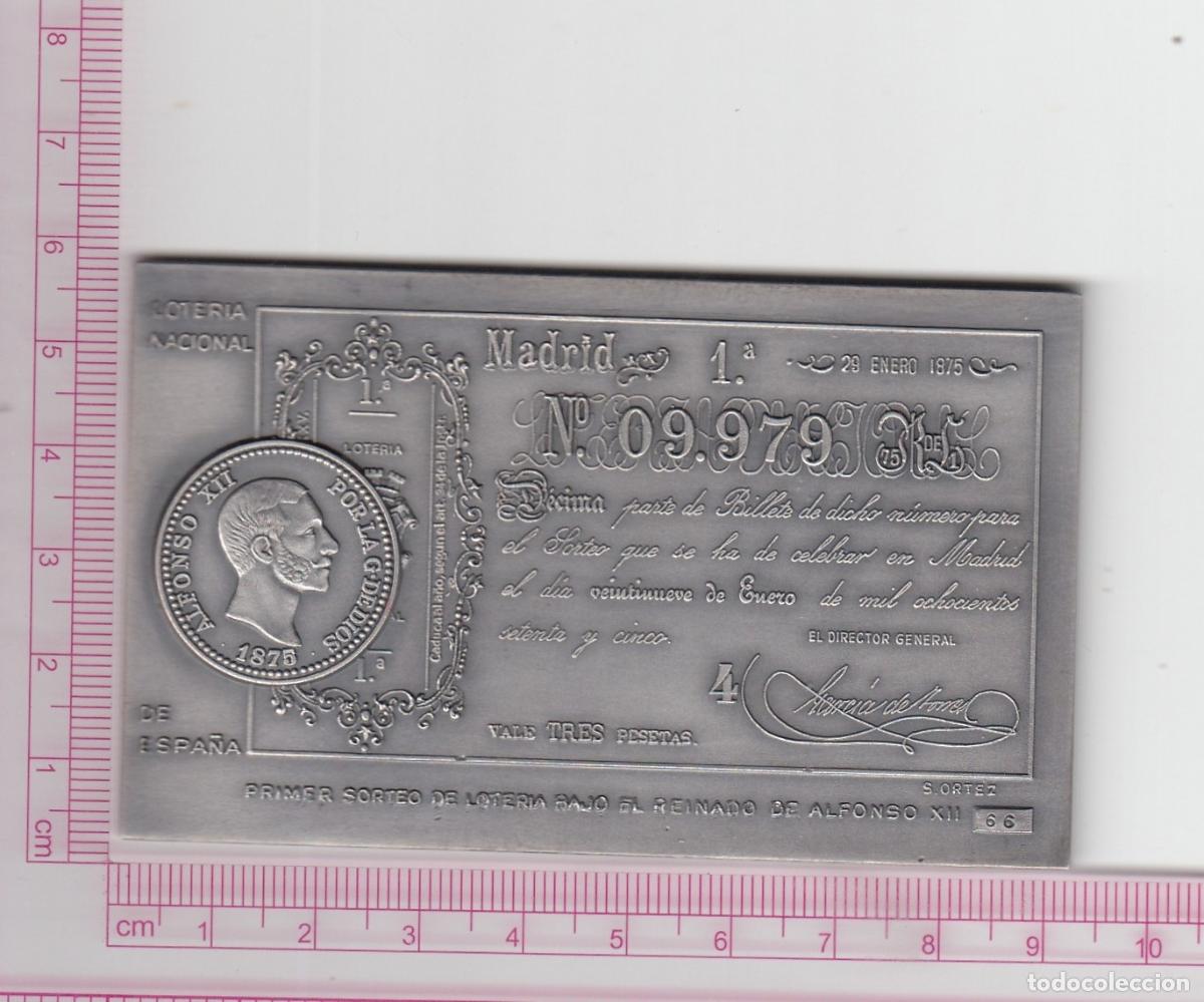 Monedas antiguas de &Aacute;frica: CREXP731 PLACA CONM. 1&ordm; SORTEO LOTERIA NACIONAL REINADO ALFONSO XII