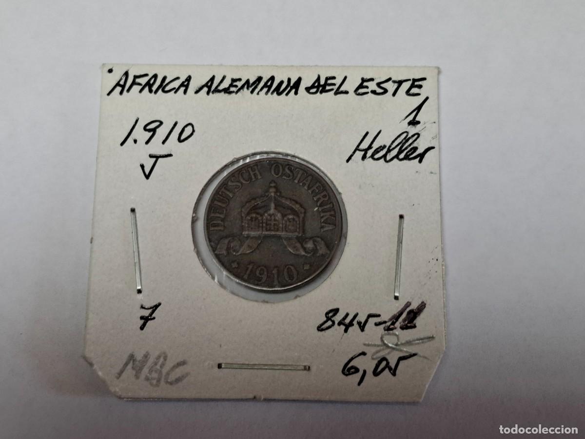 Monedas antiguas de &Aacute;frica: 1 HELLER de 1910 J Km 7 AFRICA ALEMANA DEL ESTE en MBC