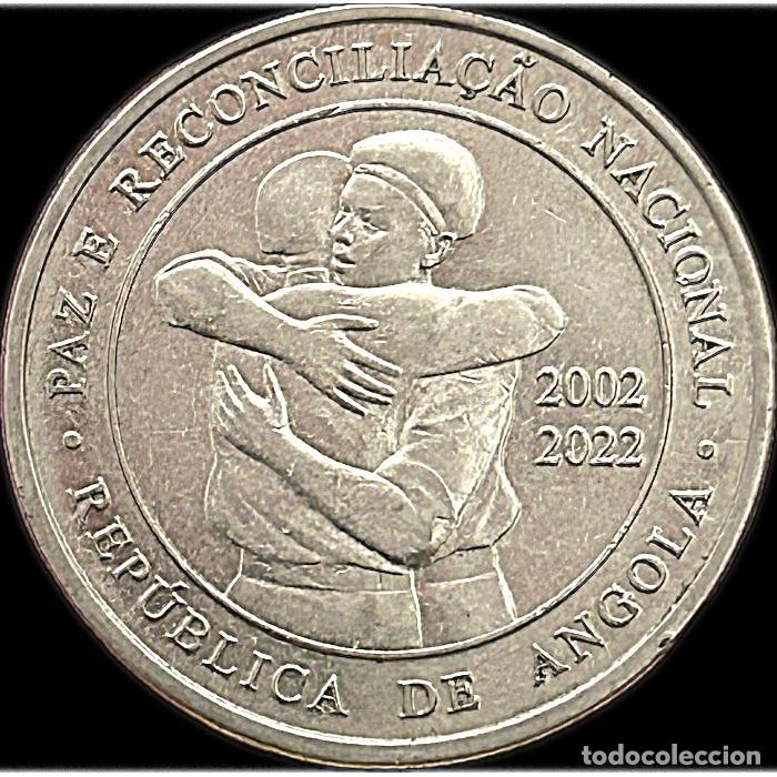 Monedas antiguas de &Aacute;frica: Angola, 200 Kwanzas ''20 A&ntilde;os de Paz y Reconciliaci&oacute;n'' UC#201/ Sin Circular.