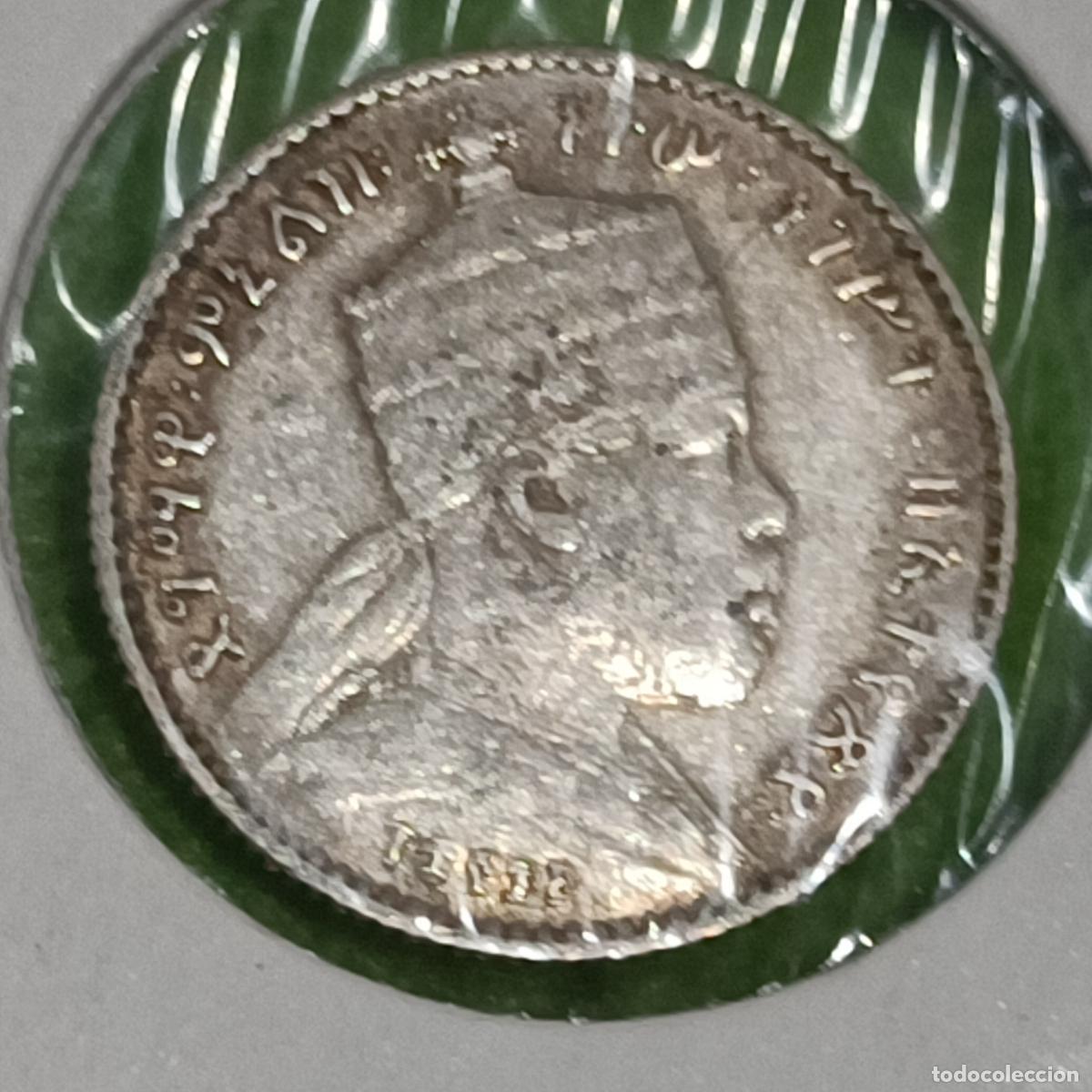 Monedas antiguas de &Aacute;frica: Etiop&iacute;a 1895, 1 gersh plata, 1/20 birr , Ethiopia, 46436 MO