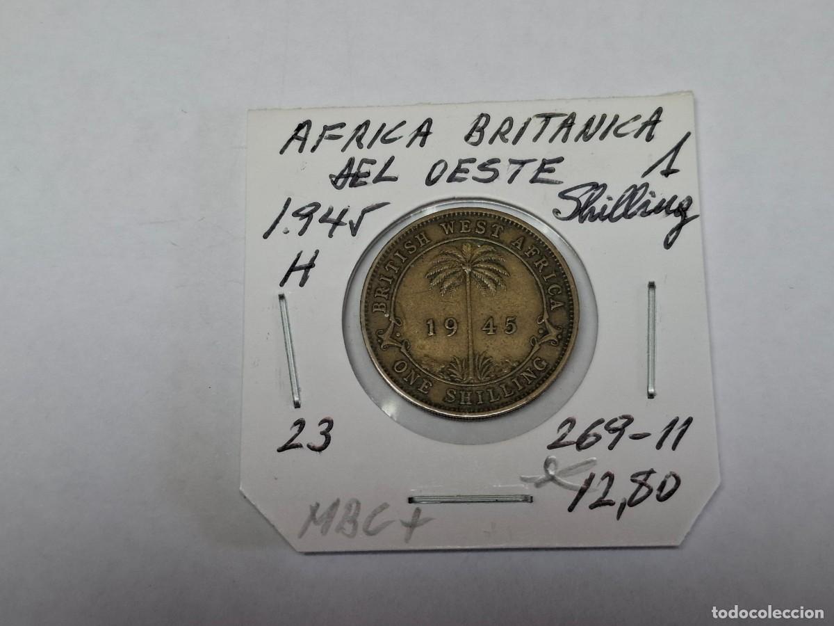 Monedas antiguas de &Aacute;frica: 1 SHILLING de 1945 H KM 23 AFRICA BRITANICA DEL OESTE en MBC+