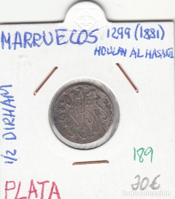 Monedas antiguas de &Aacute;frica: CR0189 MONEDA MARRUECOS PLATA 0,5 DIRHAM 1299