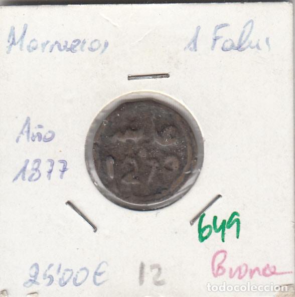 Monedas antiguas de &Aacute;frica: CR0649 MONEDA MARRUECOS 1 FALUS 1877 BRONCE