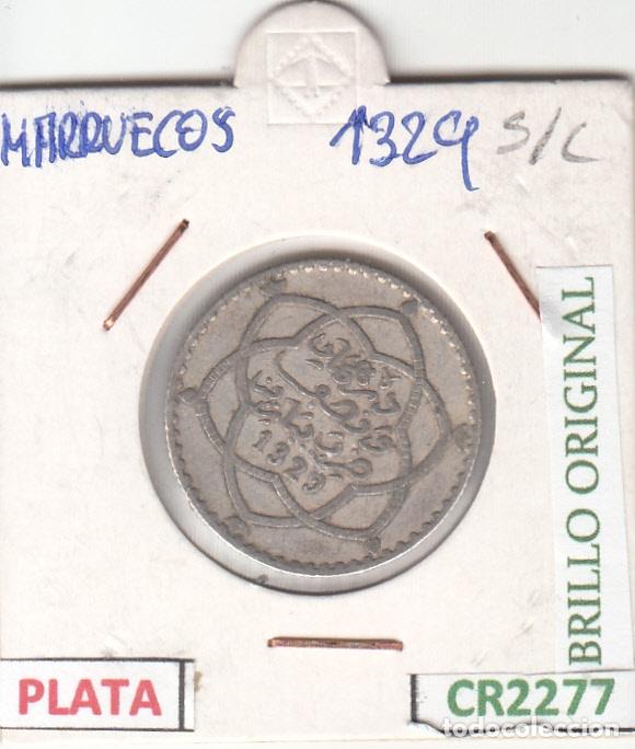 Monedas antiguas de &Aacute;frica: CR2277 MONEDA MARRUECOS 1329 S/C PLATA