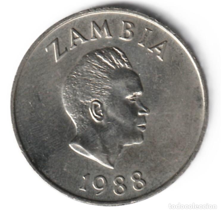 Monedas antiguas de &Aacute;frica: Zambia 20 Ngwee 1988 KM# 13