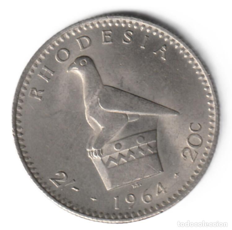 Monedas antiguas de &Aacute;frica: Rodesia 2 chelines 1964 KM# 3