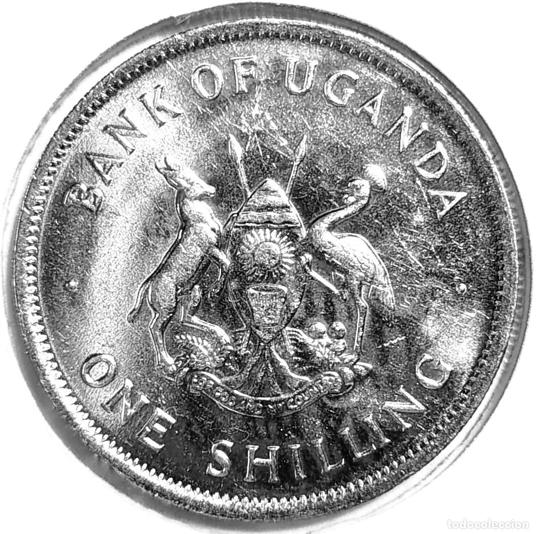 Monedas antiguas de &Aacute;frica: UGANDA (1966-1986) - 1 SHILLING 1976 - A - 5,80 GR. ACERO CUPRONIQUELADO - DIAMETRO 26 mm - KM#5a