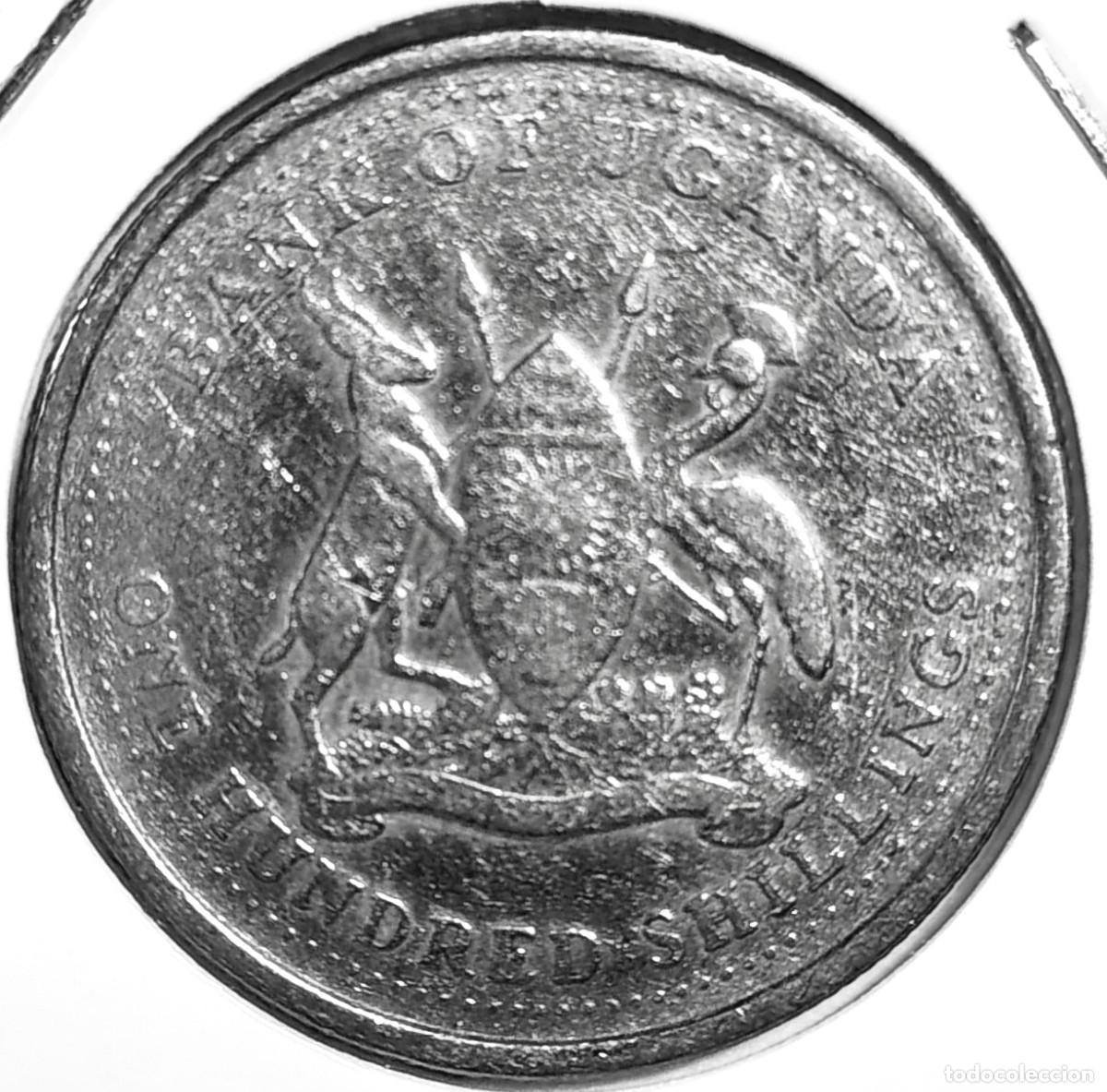 Monedas antiguas de &Aacute;frica: UGANDA (1987-) - 100 SHILLINGS 1998 - A - 7 GR. CUPRONIQUEL - DIAMETRO 26,90 mm - KM#67 - MB