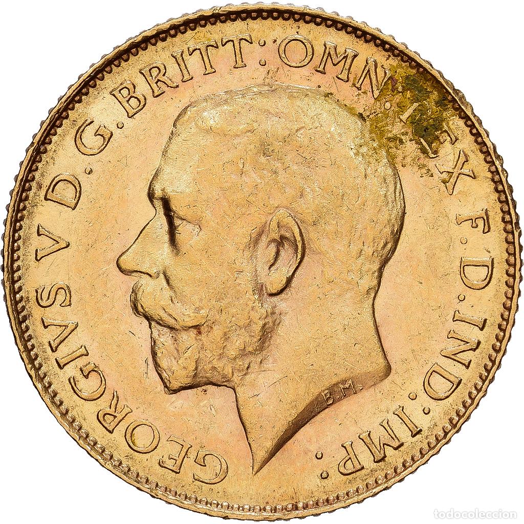 Monedas antiguas de &Aacute;frica: [#1118051] SOUTH AFRICA, 1/2 Sovereign, 1925, Pretoria, KM #20, AU(55-58), Gold, 3.99