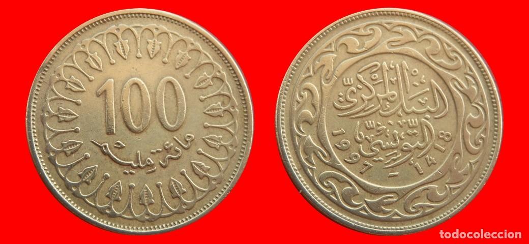 Monedas antiguas de &Aacute;frica: 100 MILLIN 1997 TUNEZ-153848