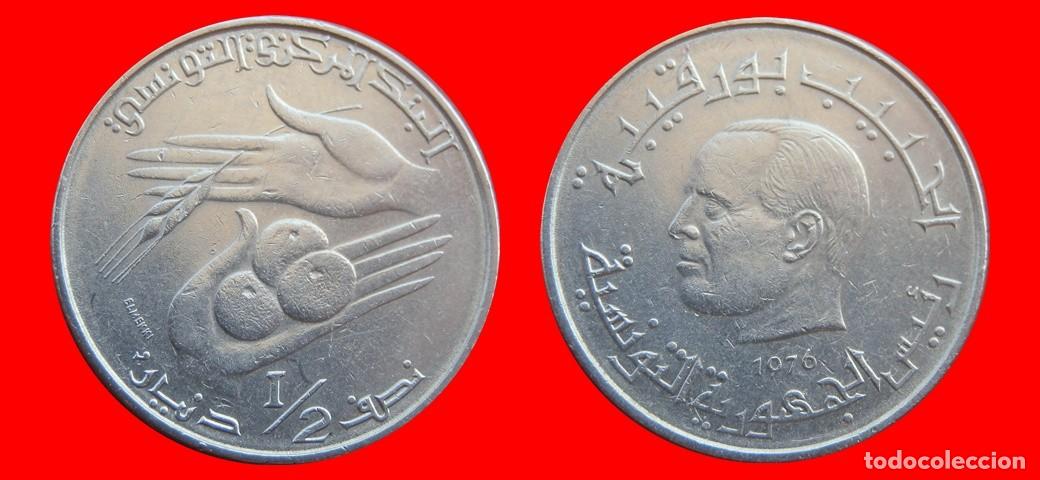 Monedas antiguas de &Aacute;frica: 1/2 DINAR 1976 TUNEZ-153849