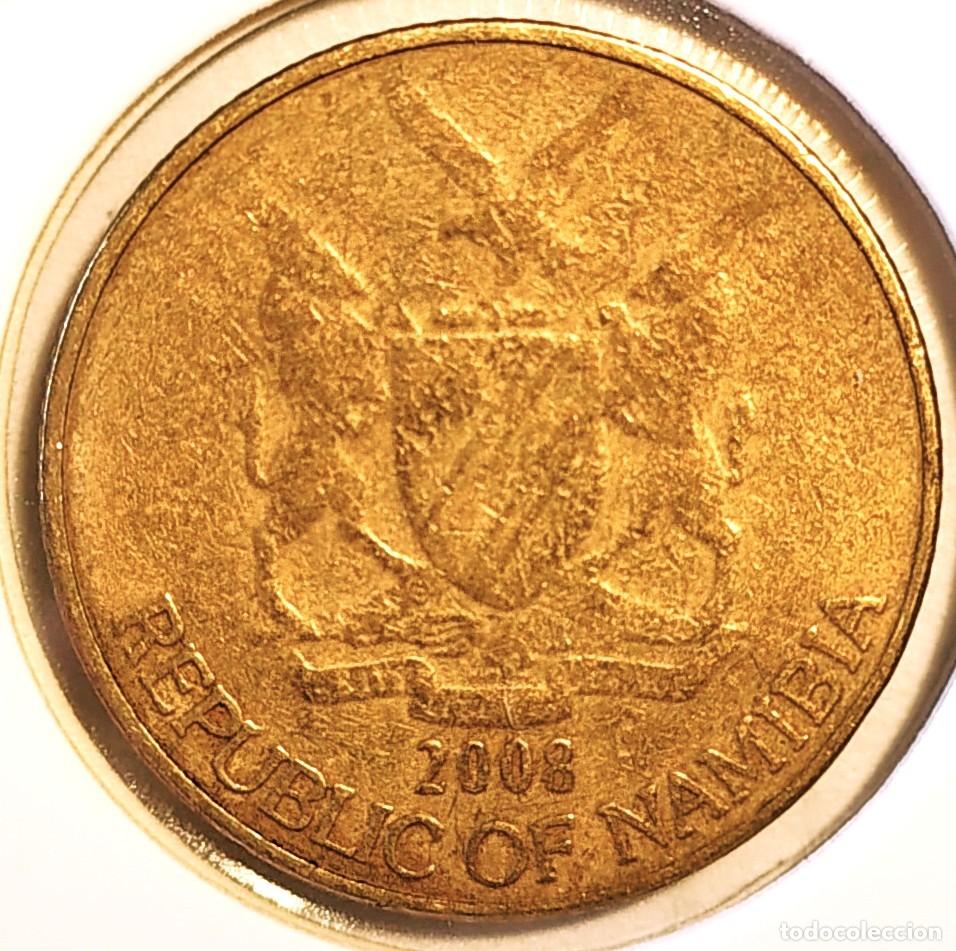 Monedas antiguas de &Aacute;frica: NAMIBIA (1993-) - 1 DOLAR 2008 - A - 5 GR. LATON - DIAMETRO 22,40 mm - MB - KM#4