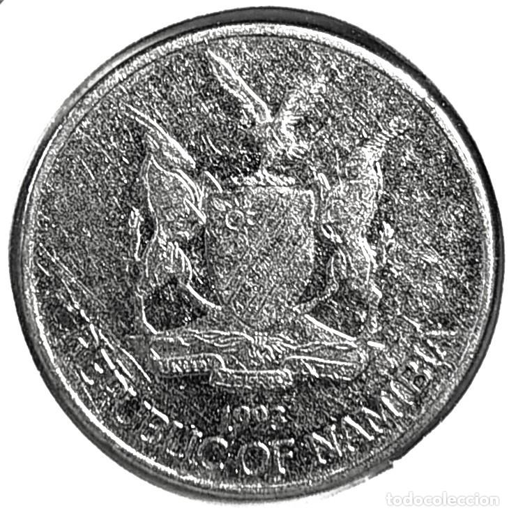 Monedas antiguas de &Aacute;frica: NAMIBIA (1993-) - 5 CENTAVOS 1993 - A - 2,20 GR. ACERO NIQUELADO - DIAMETRO 17 mm - MB - KM#1