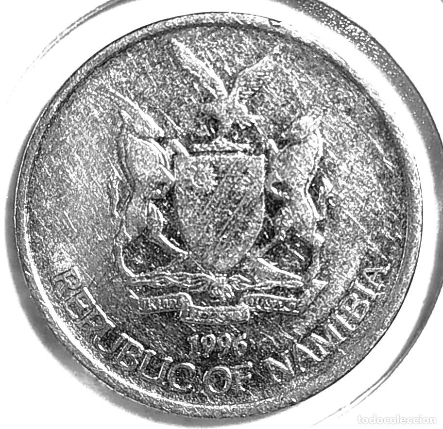 Monedas antiguas de &Aacute;frica: NAMIBIA (1993-) - 10 CENTAVOS 1996 - A - 3,40 GR. ACERO NIQUELADO - DIAMETRO 21,50 mm - MB - KM#2