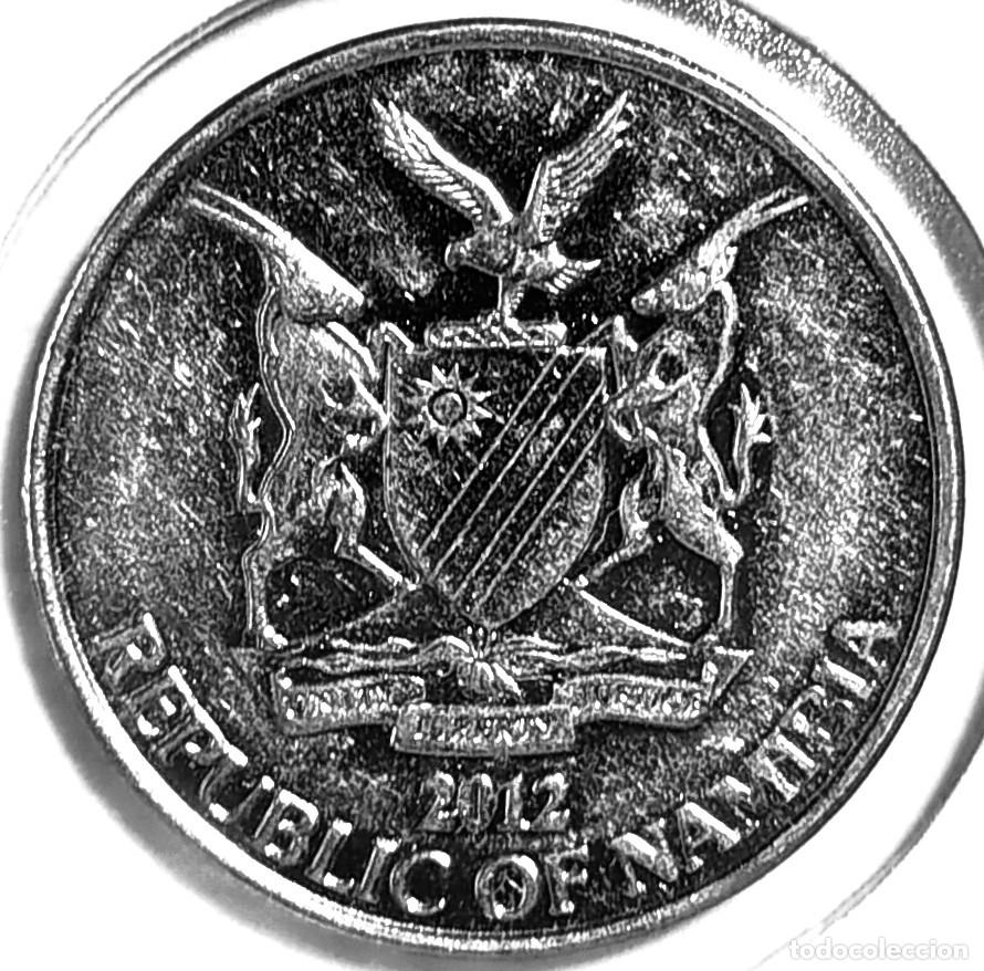 Monedas antiguas de &Aacute;frica: NAMIBIA (1993-) - 10 CENTAVOS 2012 - A - 3,40 GR. ACERO NIQUELADO - DIAMETRO 21,50 mm - MB - KM#2