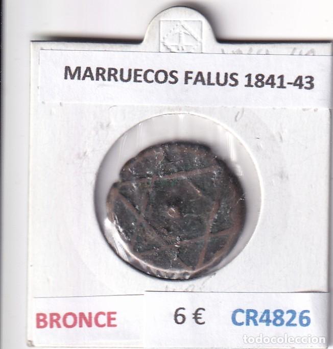 Monedas antiguas de &Aacute;frica: CR4826 MONEDA MARRUECOS FALUS 1841-43 BRONCE
