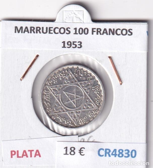 Monedas antiguas de &Aacute;frica: CR4830 MONEDA MARRUECOS 100 FRANCOS 1953 PLATA