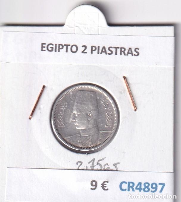 Monedas antiguas de &Aacute;frica: CR4897 MONEDA EGIPTO 2 PIASTRAS