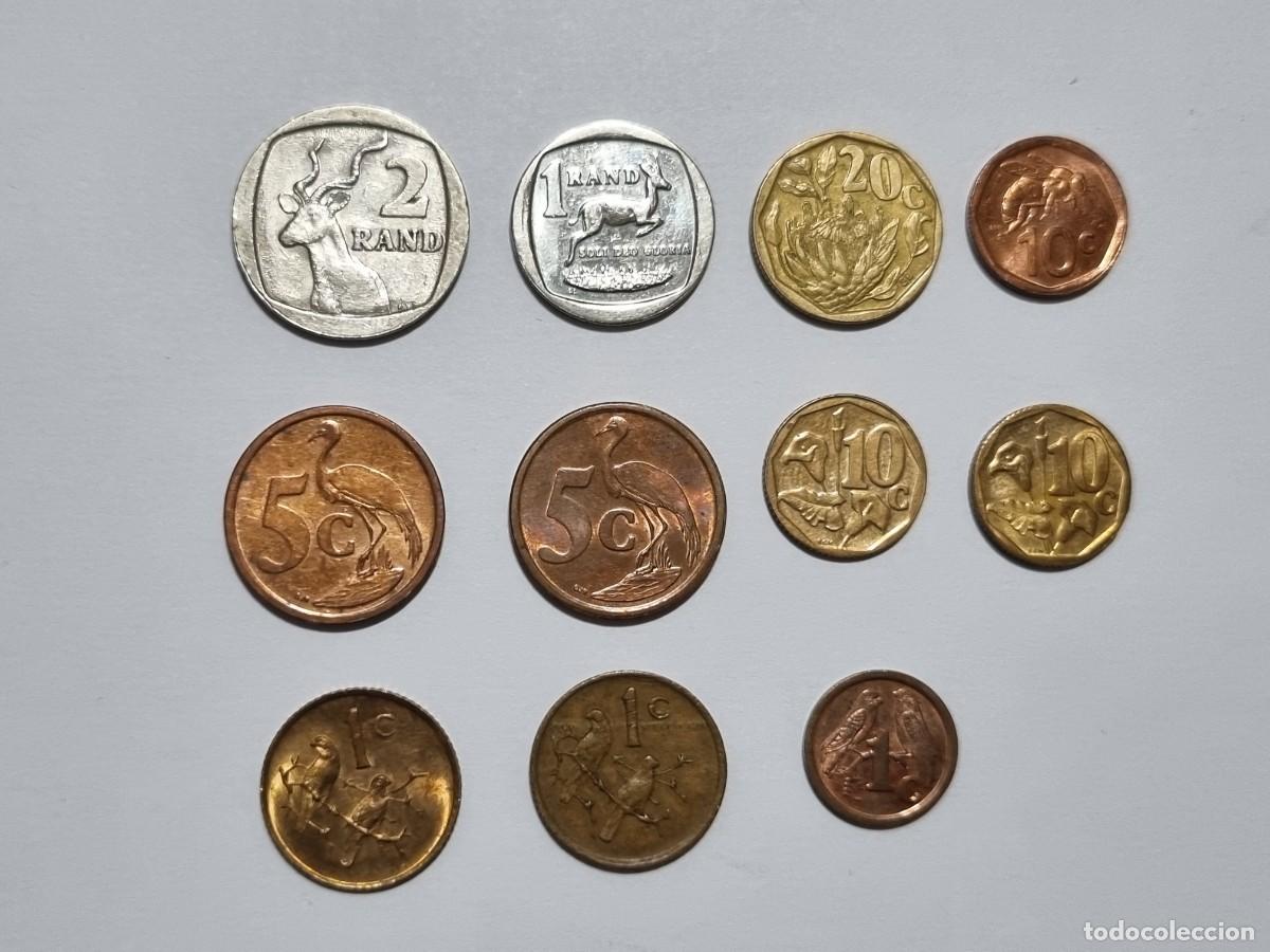 Monedas antiguas de &Aacute;frica: Lote Moneda Africa Varios A&ntilde;os Sudafrica 2 1 Rand 20 10 5 Centavos Coleccionista