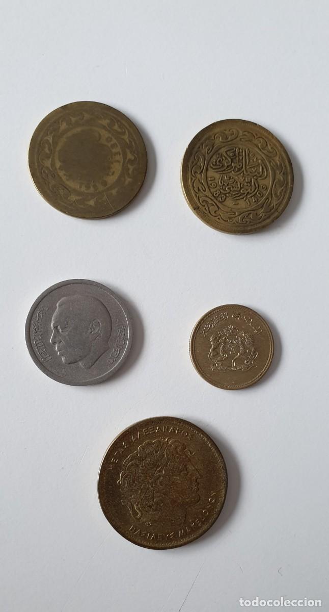 Monedas antiguas de &Aacute;frica: LOTE MONEDAS TUNEZ, MARRUECOS Y GRECIA