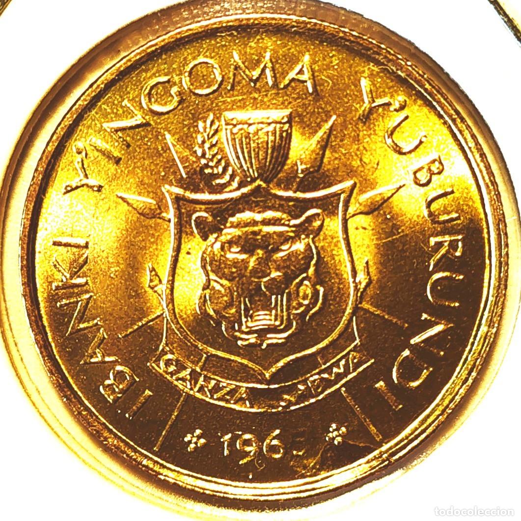 Monedas antiguas de &Aacute;frica: BURUNDI (1960-)- 1 FRANCO 1965 - A - 4,20 GR. LATON - DIAMETRO 23 mm - MB - KM#6