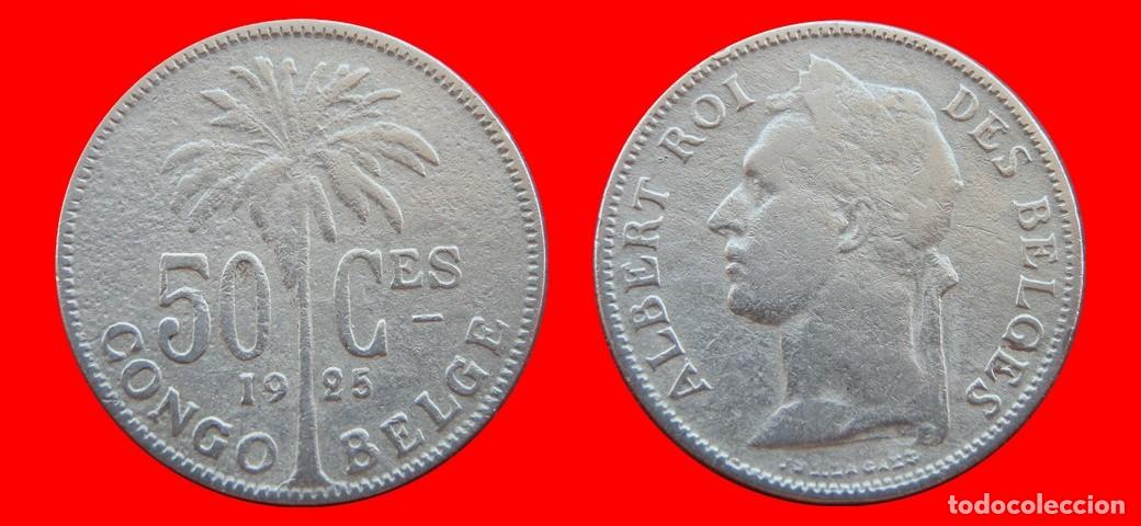 Monedas antiguas de &Aacute;frica: 50 CENTIMOS 1925 CONGO BELGA-153963