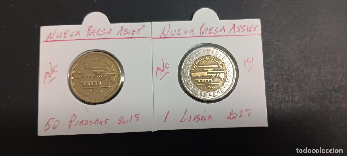 Monedas antiguas de &Aacute;frica: EGIPTO 50 PIASTRAS Y 1 LIBRA 2019 BC (BIMETALICA) NUEVA PRESA ASIET