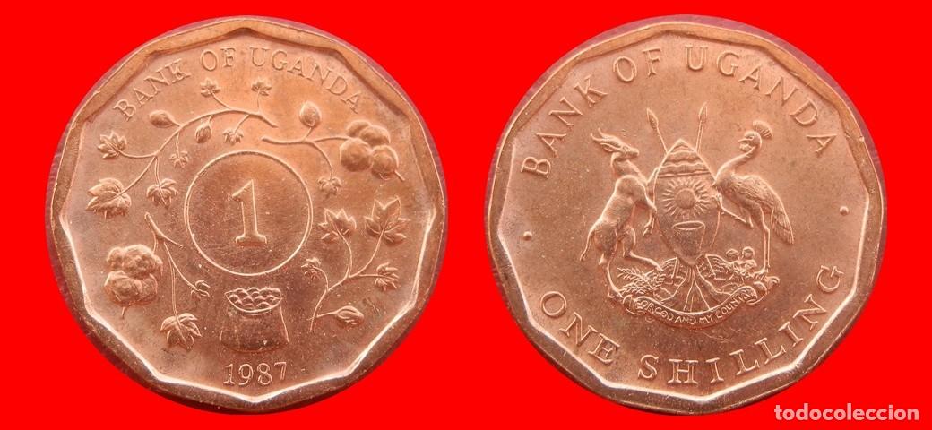 Monedas antiguas de &Aacute;frica: 1 CHELIN SHILLING 1987 SIN CIRCULAR UGANDA-9381SC