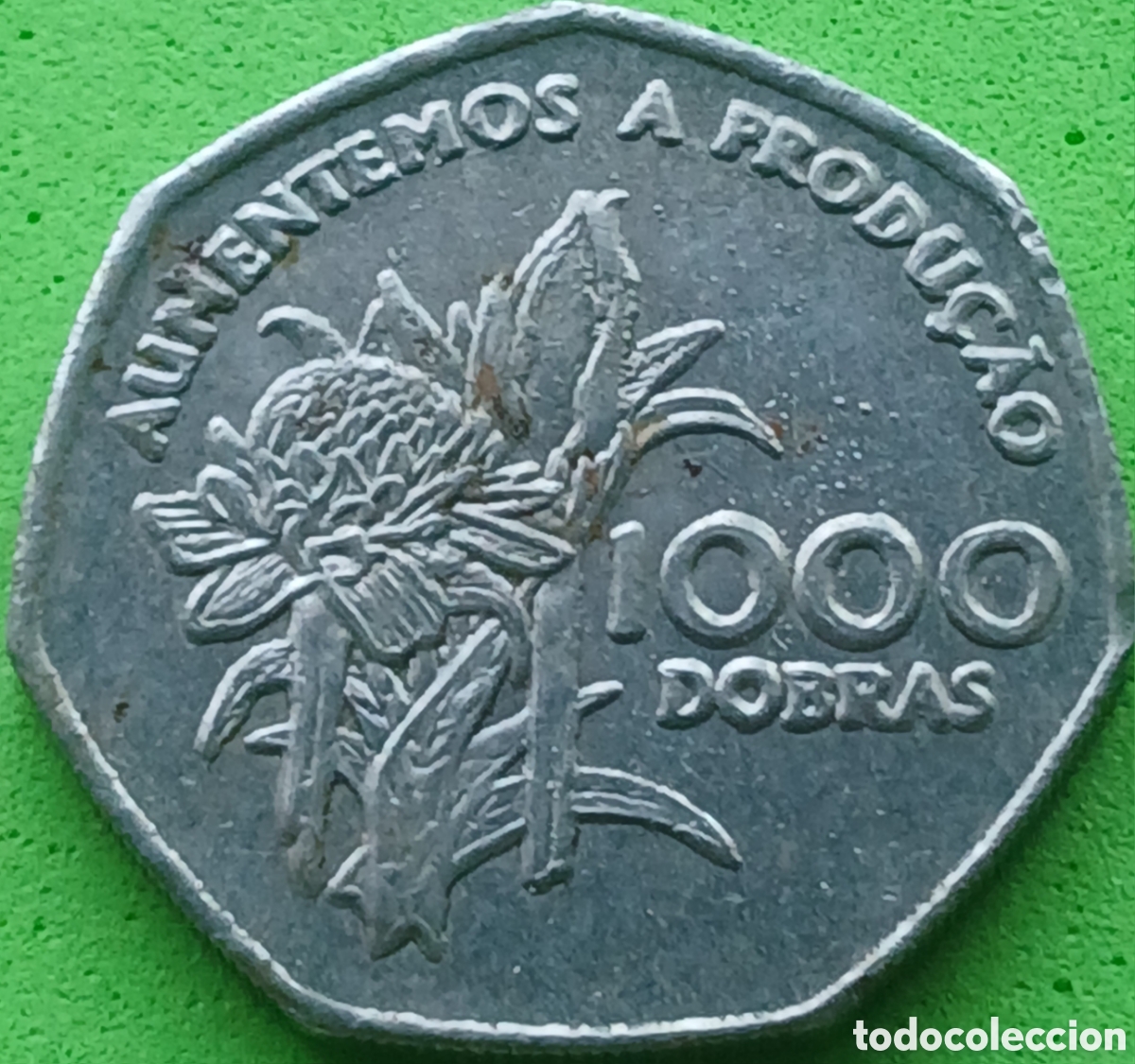 Monedas antiguas de &Aacute;frica: Santo Tom&eacute; y Pr&iacute;ncipe 1000 dobras 1997 km#90