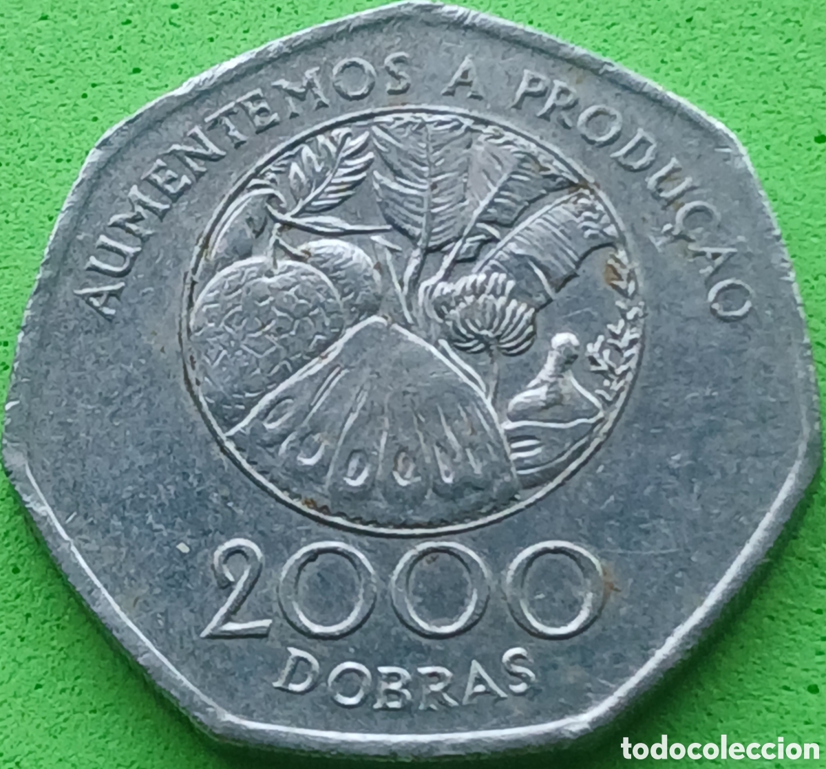 Monedas antiguas de &Aacute;frica: Santo Tom&eacute; y Pr&iacute;ncipe 2000 dobras 1997 km#91