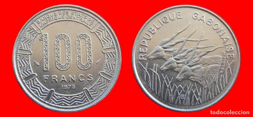 Monedas antiguas de &Aacute;frica: 100 FRANCOS 1975 GABON-153997