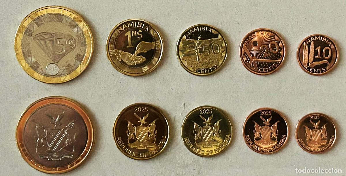 Monedas antiguas de &Aacute;frica: Namibia set de 5 monedas 2025 Unc