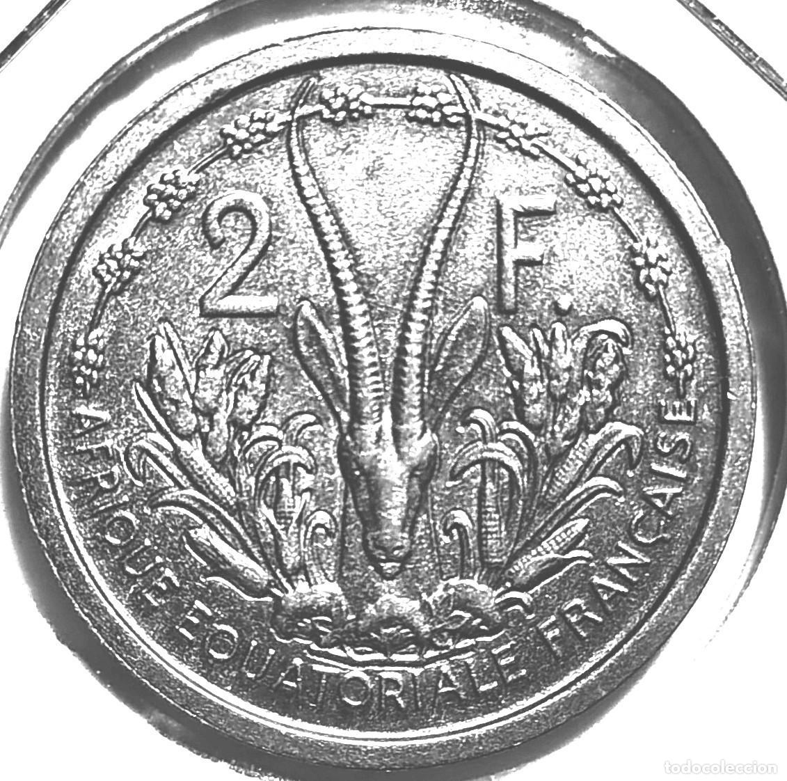 Monedas antiguas de &Aacute;frica: AFRICA OCCIDENTAL FRANCESA (1944-1958) - 2 FRANCOS 1948 - A - 2,24 GR. ALUMINIO - DIAMETRO 27 mm