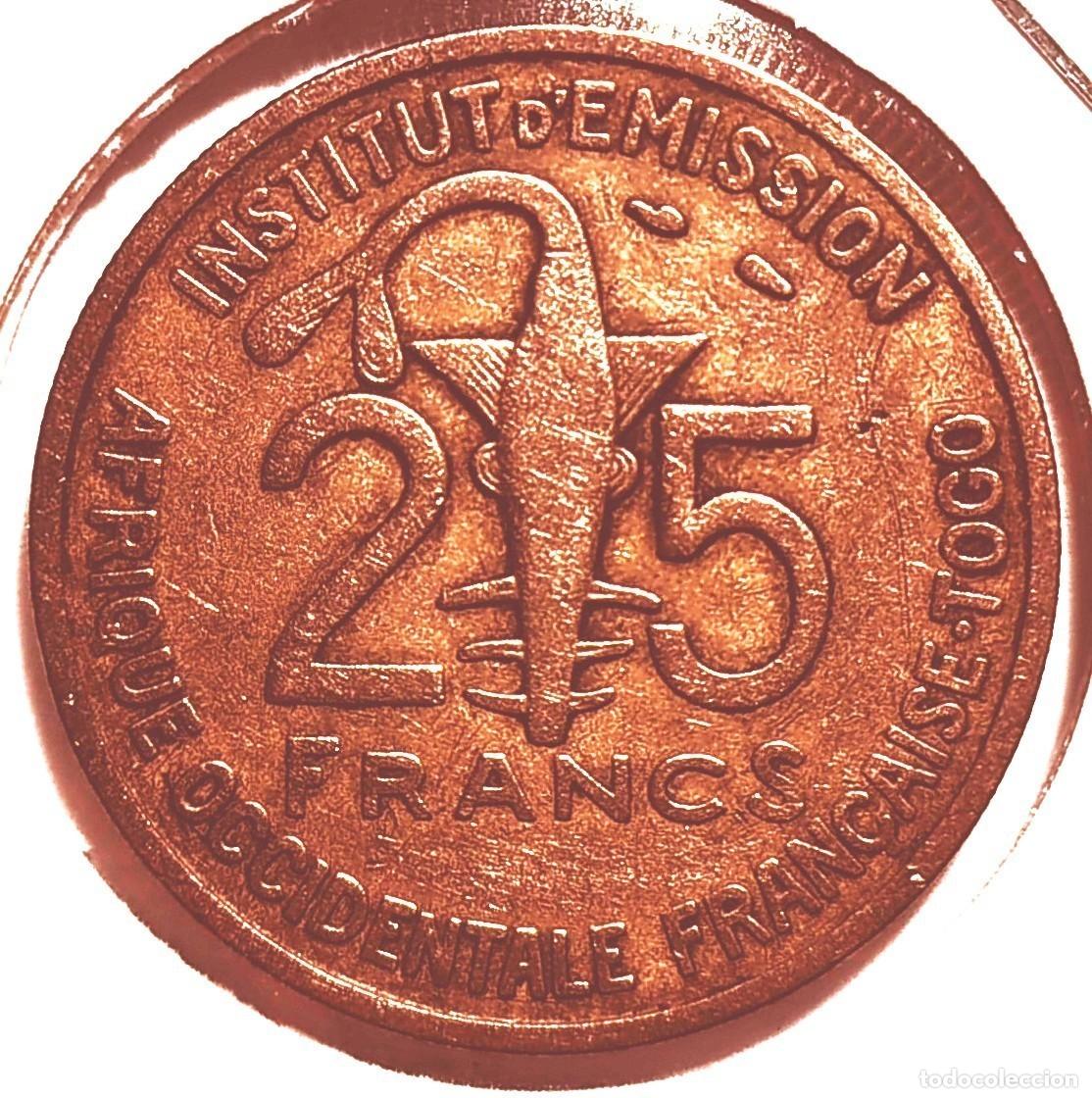 Monedas antiguas de &Aacute;frica: AFRICA OCCIDENTAL FRANCESA-TOGO (1944-1958) - 25 FRANCOS 1957 - A - 8 GR. COBRE-ALUMINIO-NIQUEL