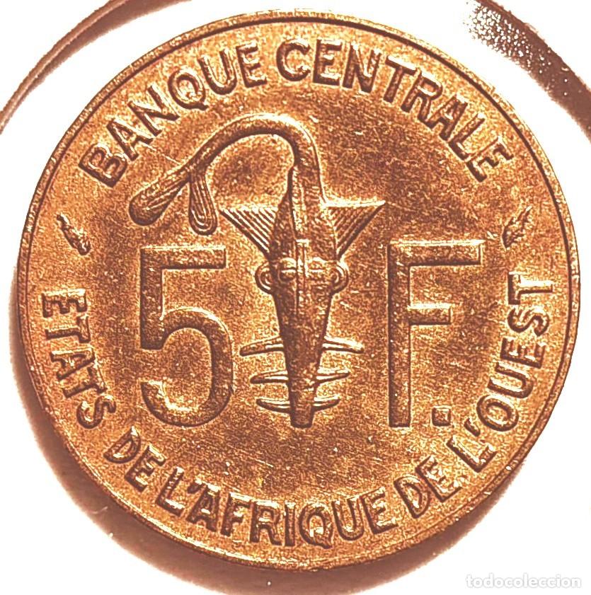Monedas antiguas de &Aacute;frica: AFRICA OCCIDENTAL (BCEAO) - FRANCO CFA (1958-) - 5 FRANCOS 1989 - A - 3 GR. COBRE-ALUMINIO-NIQUEL