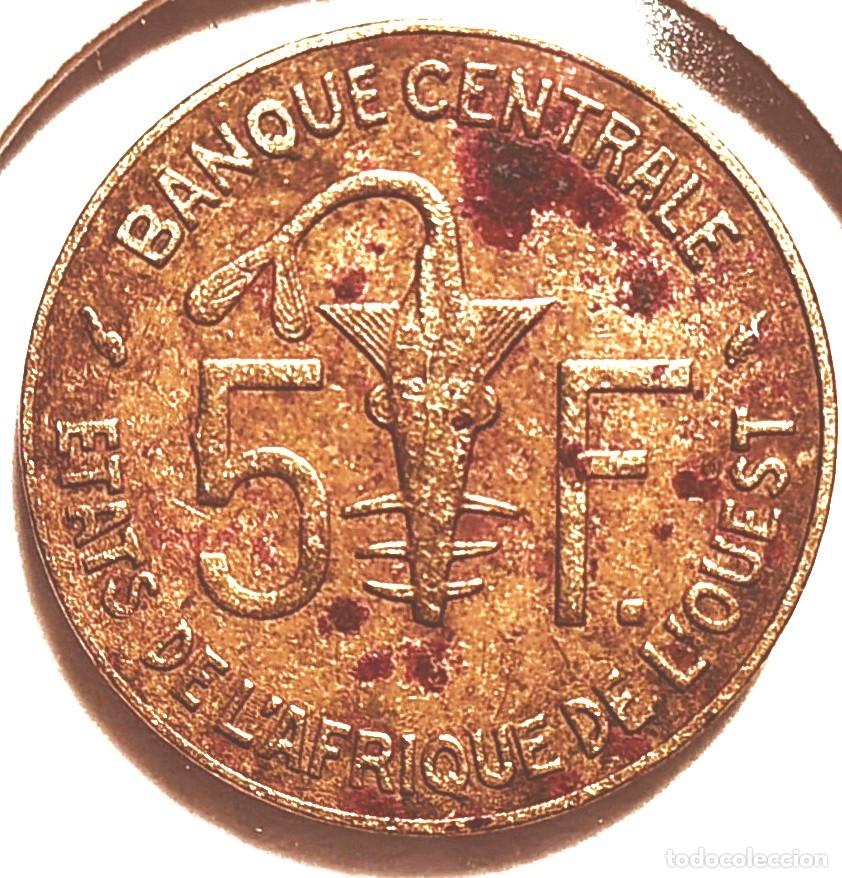 Monedas antiguas de &Aacute;frica: AFRICA OCCIDENTAL (BCEAO) - FRANCO CFA (1958-) - 5 FRANCOS 1991 - A - 3 GR. COBRE-ALUMINIO-NIQUEL