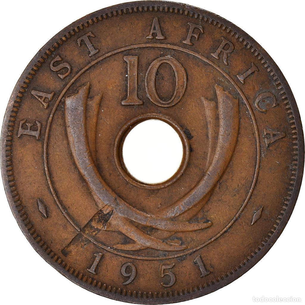 Monedas antiguas de &Aacute;frica: [#943507] Moneda, ESTE DE &Aacute;FRICA, 10 Cents, 1951