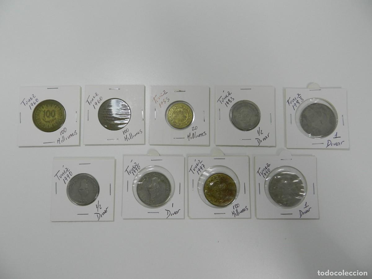 Monedas antiguas de &Aacute;frica: Lote de 9 Monedas de T&uacute;nez