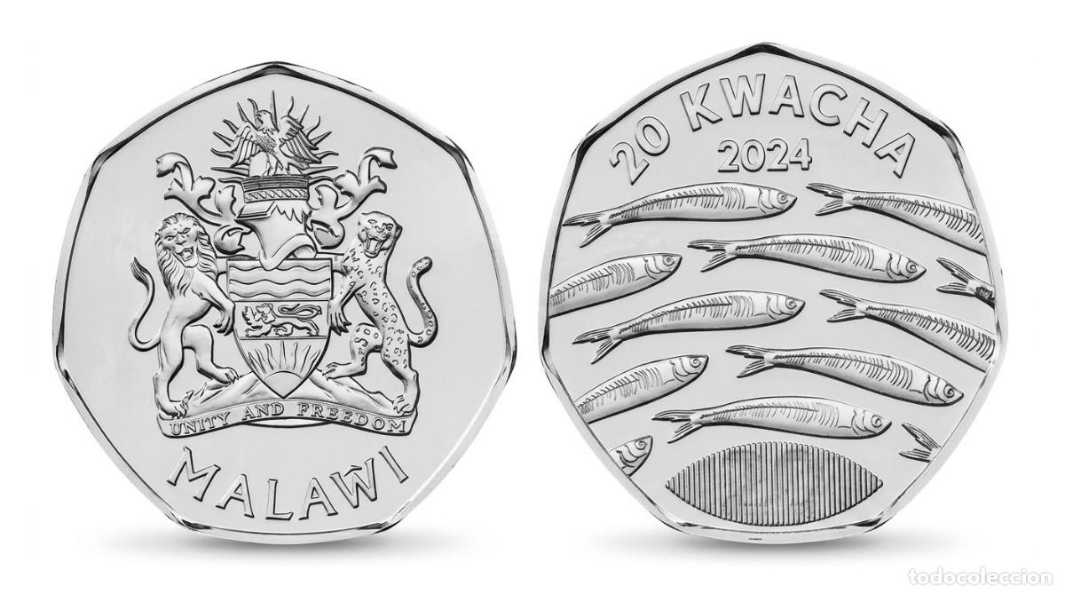 Monedas antiguas de &Aacute;frica: Malawi 20 Kwacha 2024 (2026) Km Nuevo Sc Unc
