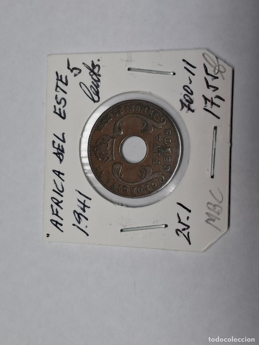 Monedas antiguas de &Aacute;frica: 5 CENTIMOS de 1941 KM 25.1 AFRICA DEL ESTE en MBC