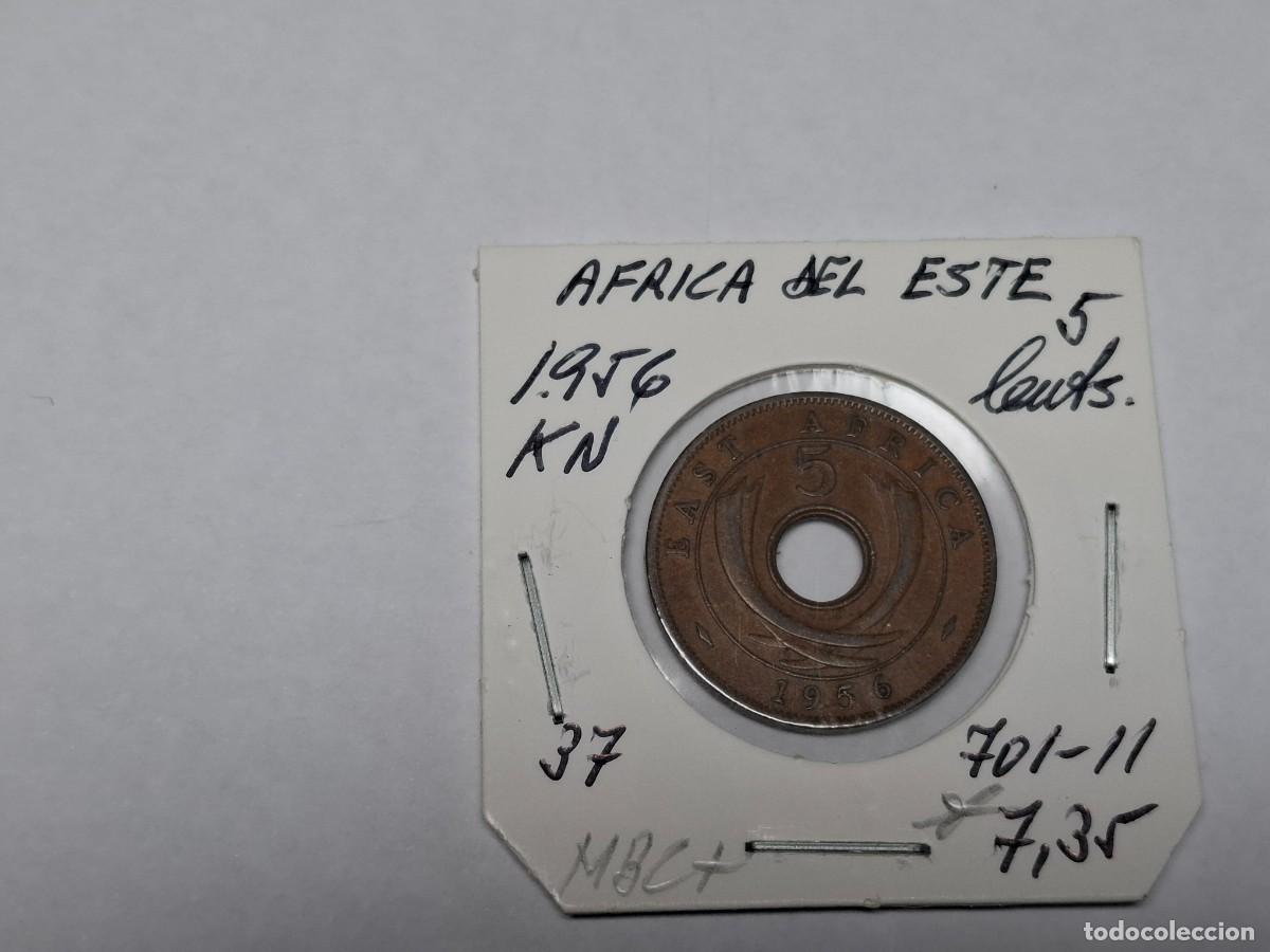 Monedas antiguas de &Aacute;frica: 5 CENTIMOS de 1956 KN KM 37 AFRICA DEL ESTE en MBC+