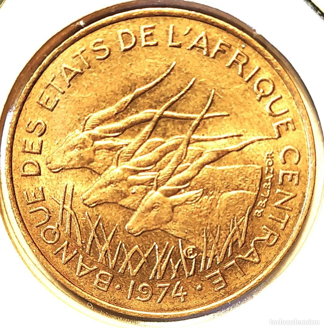 Monedas antiguas de &Aacute;frica: AFRICA CENTRAL (BEAC) - FRANCO CFA (1973-) - 10 FRANCOS 1974 - A - 4 GR. COBRE-ALUMINIO-NIQUEL