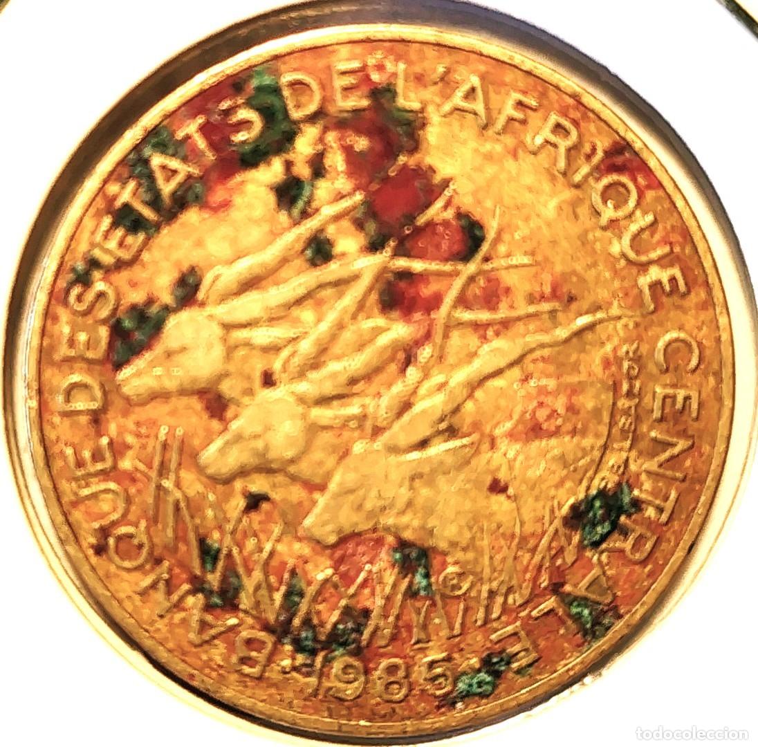 Monedas antiguas de &Aacute;frica: AFRICA CENTRAL (BEAC) - FRANCO CFA (1973-) - 10 FRANCOS 1985 - A - 4 GR. COBRE-ALUMINIO-NIQUEL